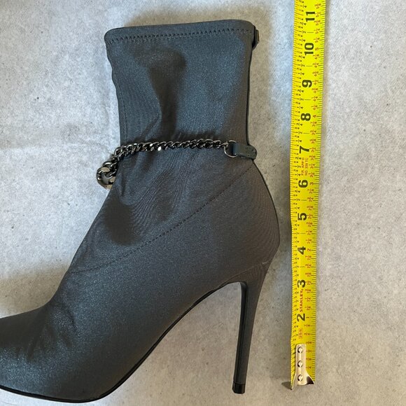GUESS Women's Forsta Gray Satin Pointy Toe Stiletto Angle Boot, Size 7.5M - NEW - Picture 12 of 12
